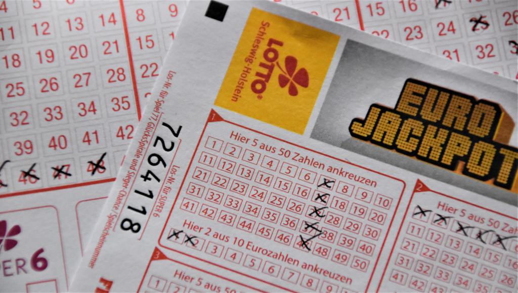 A marked lotto ticket.